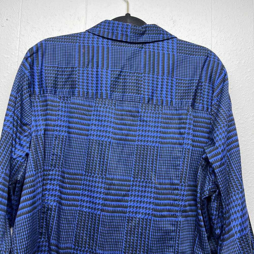 Lane Bryant Plaid Blue Shirt Womens 28 Career Business Casual Workwear Office - Picture 7 of 11